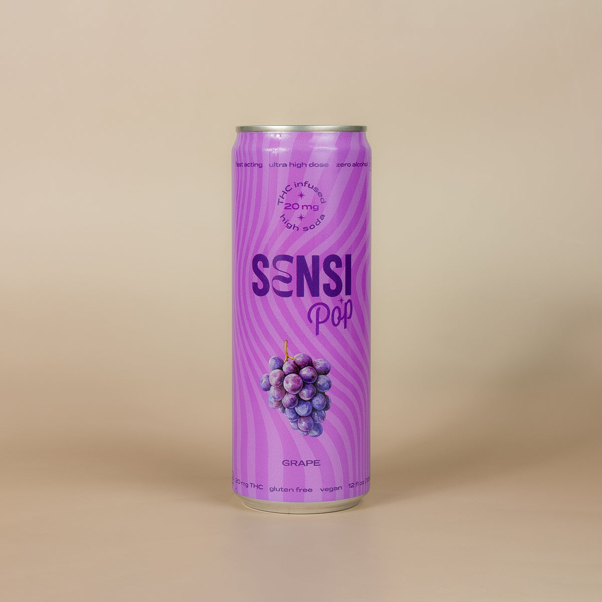 Sensi Pop Grape THC soda can