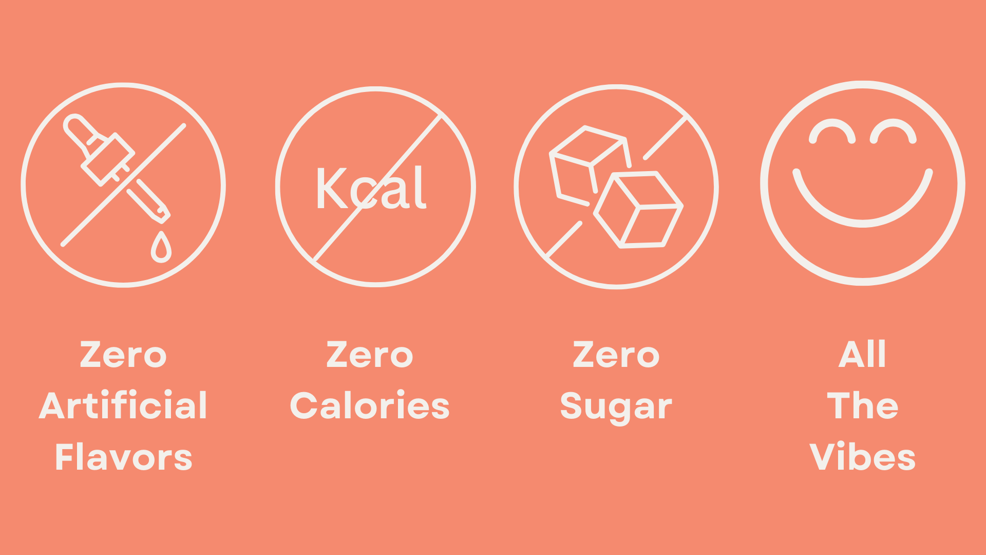 Zero artificial flavors, calories, sugar