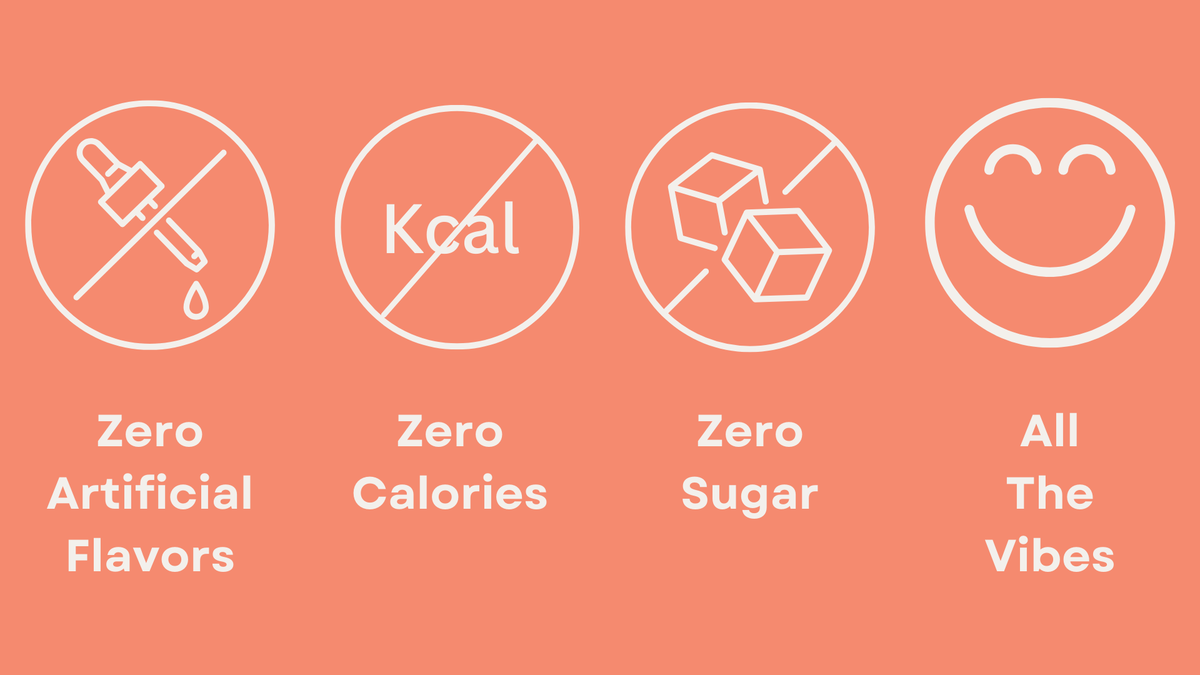 Zero artificial flavors, calories, sugar