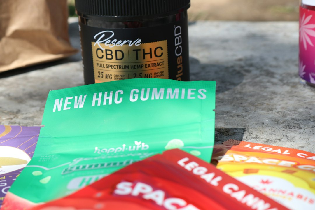 CBD THC jar and new HHC gummies packs