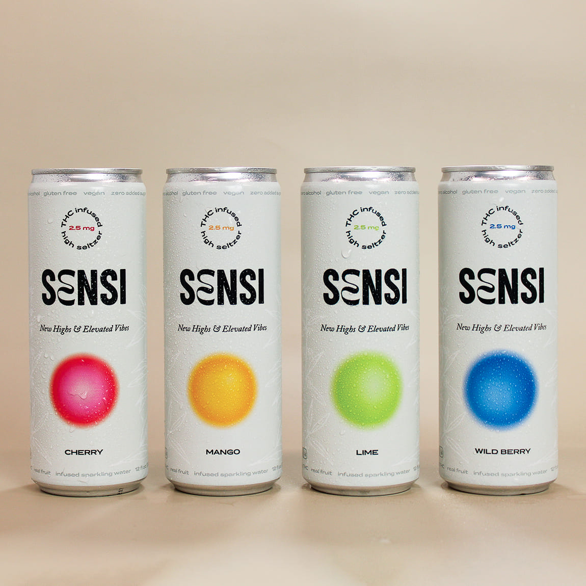 Sensi Classic Variety Pack – THC seltzer cans in four fruit flavors