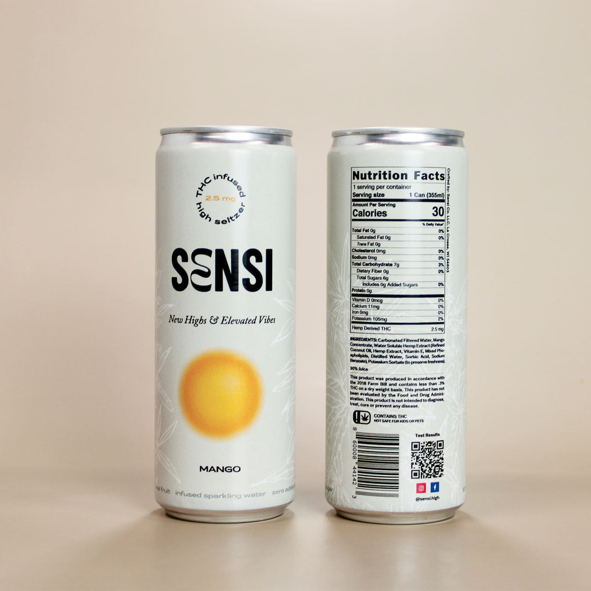 Sensi Mango THC seltzer can – hemp-derived delta-9 sparkling drink