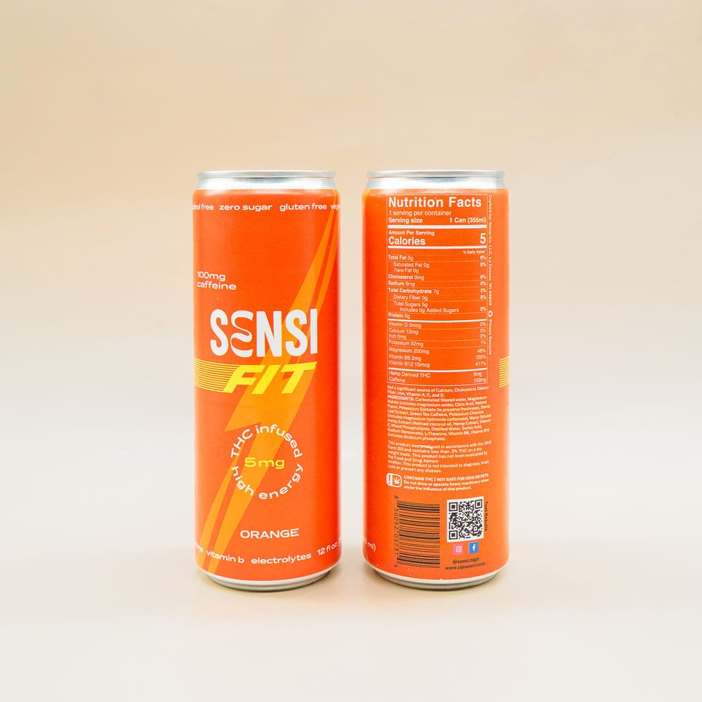 Sensi Fit High Energy can – 5mg THC seltzer with clean caffeine