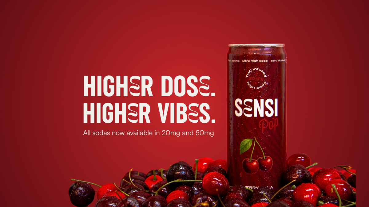 Sensi Cherry Cola 20mg THC Soda