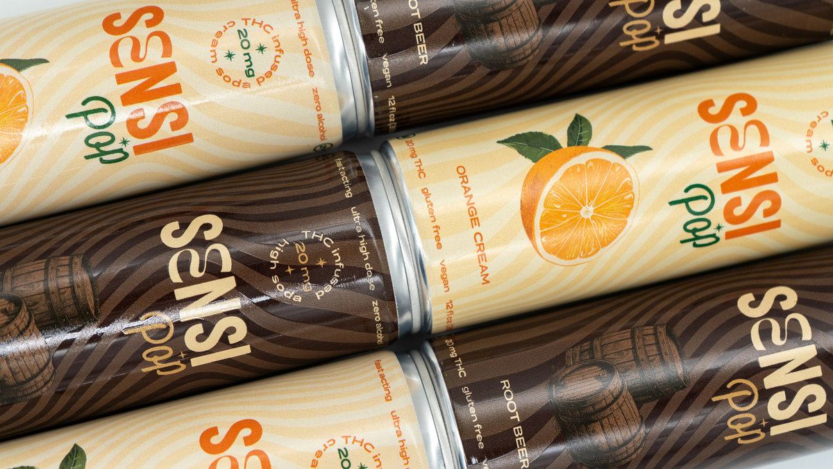 Sensi THC Root Beer and Orange Cream Soda